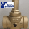 Válvula de bronze com três entradas, ideal para sistemas hidráulicos.
