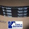 Fita padrão W-2000 com instruções de manuseio e logotipo da Casa da Borracha.