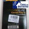 Embalagem da correia Poly-V da Continental, modelo Elite, com código de barras e informações do produto.