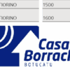 Logotipo da Casa da Borracha, com design em azul e branco.