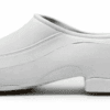 Shoe tipo clog branco visto de lado.