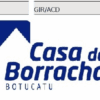 Logo da Casa da Borracha, loja em Botucatu com desenho em azul e branco.