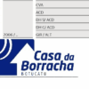 Logotipo da Casa da Borracha com detalhes em azul e branco.