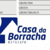Tabela com informações técnicas e logo da Casa da Borracha.