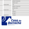 Tabela de compatibilidade de peças para veículos, com logotipo da Casa da Borracha