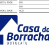 Tabela com informações sobre veículos da Casa da Borracha.