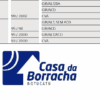 Logotipo da Casa da Borracha, com texto e formato azul.