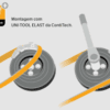 Ilustração de montagem com UNI-TOOL ELAST da ContiTech, mostrando dois passos na instalação.