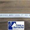 Tubulação branca com marca 'FRIGORTIFICO IBIRÁ WASH PT 300 0 1/2"'