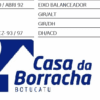 Logotipo da Casa da Borracha com informações de produtos autopeças