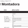 Tabela de aplicações de correias automotivas com logo da Casa da Borracha.