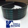 Correia G-1750 preta com inscrições verdes e logotipo da Casa da Borracha.