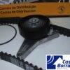 Kit de correia de distribuição com polia e correia.