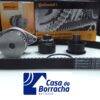 Kit de distribuição com polia, tensor e correia da marca Continental.