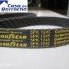 Correia Goodyear Gatorback 5PK 1245 com escrita em amarelo em fundo preto