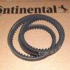 Dupla correia de transmissão da marca Continental sobre embalagem.
