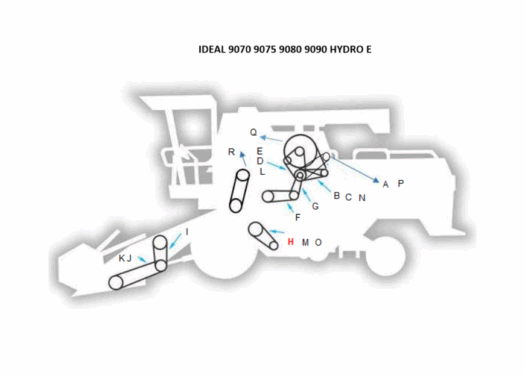 Diagrama técnico do modelo IDEAL 9070 9075 9080 9090 HYDRO E