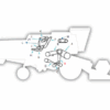 Diagrama esquemático de uma máquina agrícola com peças rotuladas.