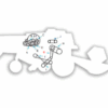 Diagrama técnico de um equipamento agrícola com partes e conexões identificadas.
