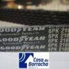 Correia Goodyear com identificação 6PK 2165 em fundo claro.