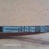 Correia Continental 3 PK 754 com marcações.