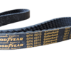 Correia Goodyear Gatorback com marcações na superfície, mostrando o modelo e especificações.