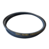 Duas correias de borracha Goodyear sobre fundo branco.