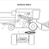Diagrama do trator Valtra BC 4500 D com partes identificadas por letras.