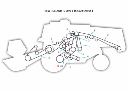NEW HOLLAND TC 5070 E TC 5070 EXITUS E