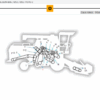 Esquema técnico da colheitadeira Massey Ferguson 6845 com identificações de componentes.