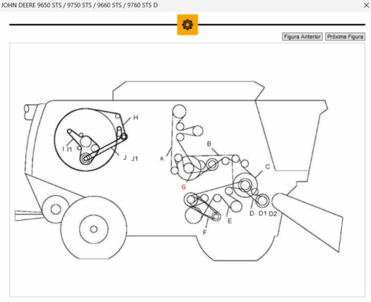 CORREIA AGRICOLA 210.022.F ou 22C2100 ou 22c2060 ou C-79 COMPATÍVEL COM JOHN DEERE ORIGINAL: H154731