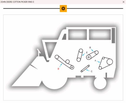 CORREIA AGRICOLA 256.022.FX ou 22CX2560 ou CX98 ou C-098 ou C98 ou C098 ou AN194917