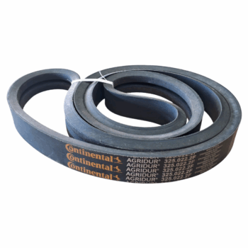 Duas correias emborrachadas da marca Continental, modelo Agridur 325.022.2F.