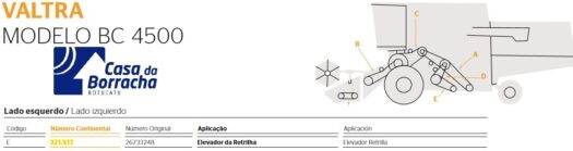 Desenho técnico do lado esquerdo do modelo BC 4500 da Valtra.