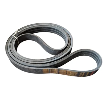 Correia em formato espiral, feita de material flexível e escuro.