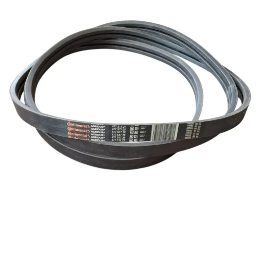 Conjunto de correias de borracha Continental Agridur 4775172F em pilha.