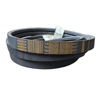 Conjunto de correias Goodyear em preto com marcação dourada