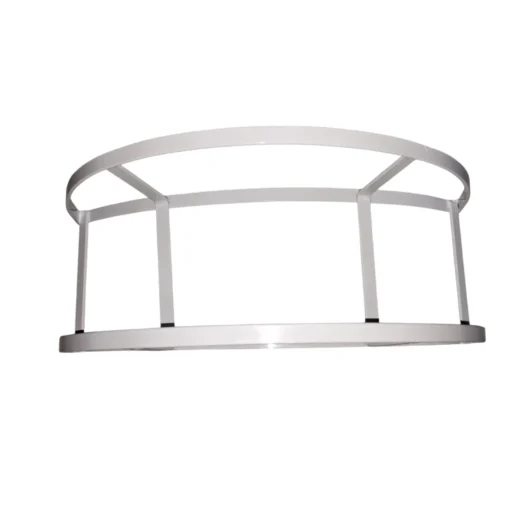 estrutura metálica em forma de aro na cor branca