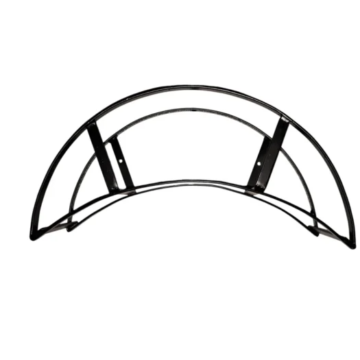 Suporte metálico preto em forma de arco