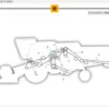Diagrama do modelo de máquina New Holland TC 5090 E com partes identificadas.