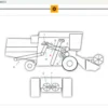 Diagrama técnico do trator Valtra BC 4500 D com partes identificadas.