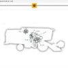Diagrama técnico da colheitadeira Massey Ferguson MF 34/38 D com componentes identificados.