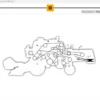 Diagrama do sistema da Massey Ferguson MF 32 E com letras identificando componentes
