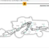 Diagrama de partes do trator John Deere 1175 com etiquetas identificativas.