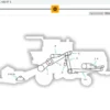 Diagrama do funcionamento de um trator John Deere 1450 PT com partes numeradas.