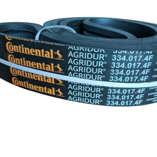 Correias AGRIDUR Continental em rolo, com etiquetas visíveis.