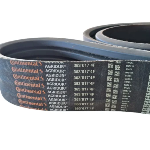 Correia agrícola Continental Agridur com identificação e etiqueta visíveis.