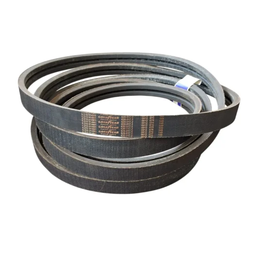 Conjunto de correias Goodyear empilhadas.
