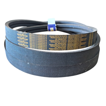 Correia agrícola com marcas em amarelo, resistência a óleo e estàtica.