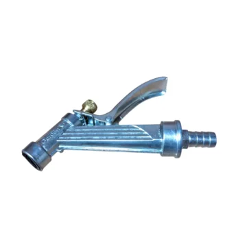 Bico de ar em metal, com alavanca e conex&atilde;o para mangueira